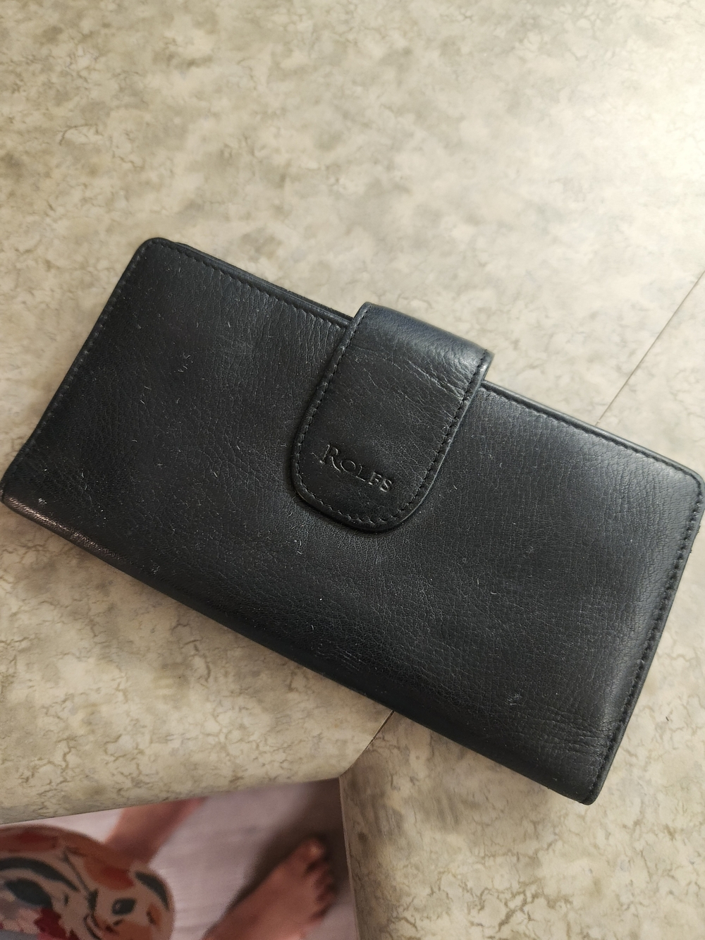 Rolfs Black Leather Women's Wallet Phone Case
